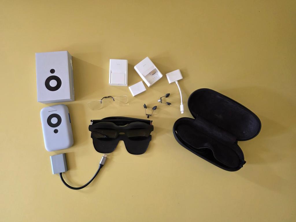 XREAL Air AR-bril + Beam (geschikt voor Nintendo Switch), Ophalen of Verzenden, Zo goed als nieuw, VR-bril, Overige platformen