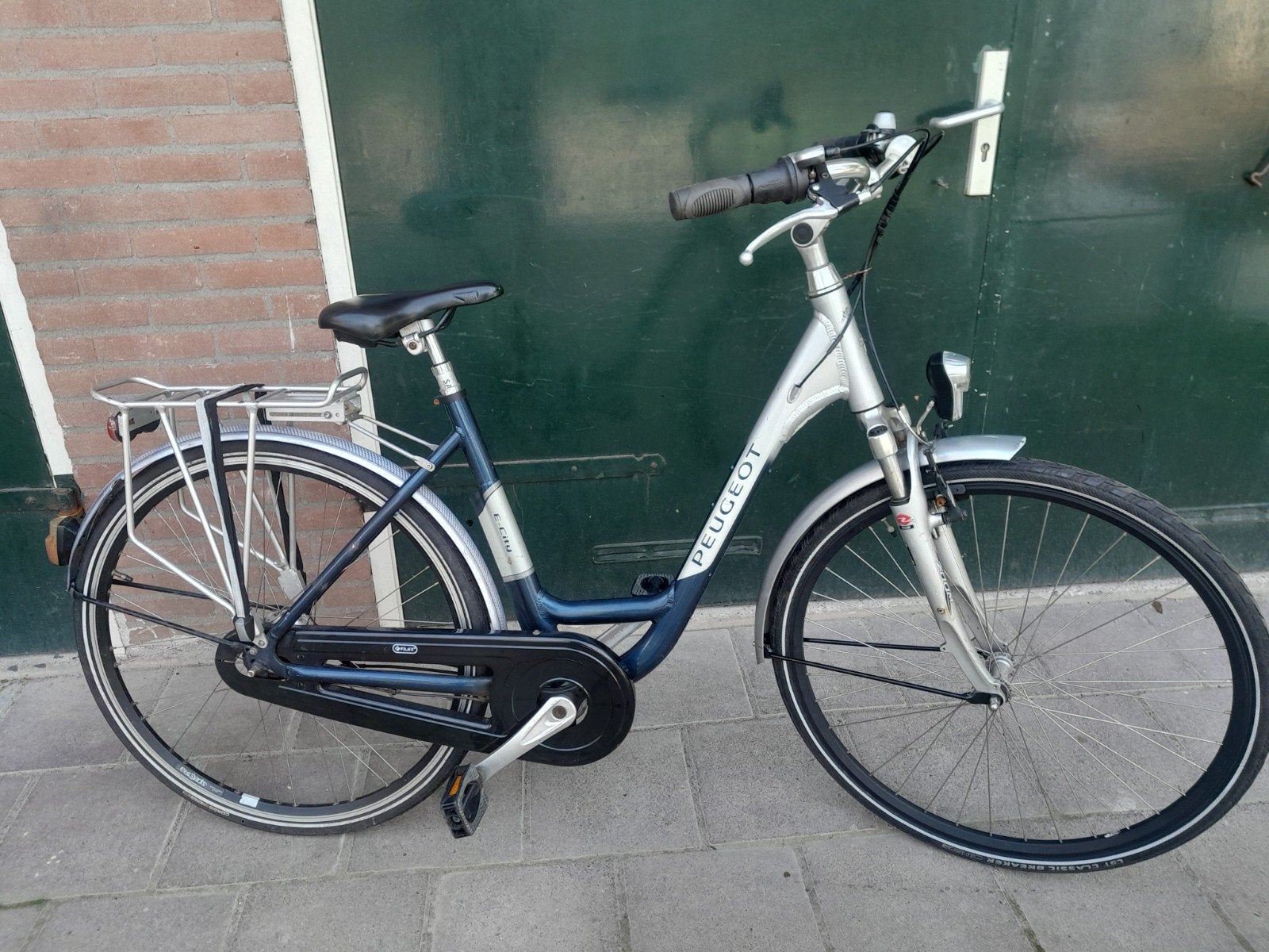 Laagmodel damesfiets met versn en handremmen, Fietsen en Brommers, Overige merken, Gebruikt, 47 tot 50 cm, Versnellingen