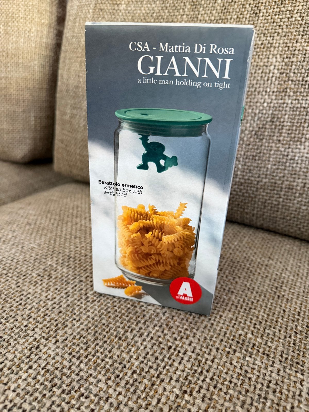 Alessi Gianni voorraadpot - Nieuw in verpakking, Glas, Nieuw, Ophalen of Verzenden, Voorraadpot