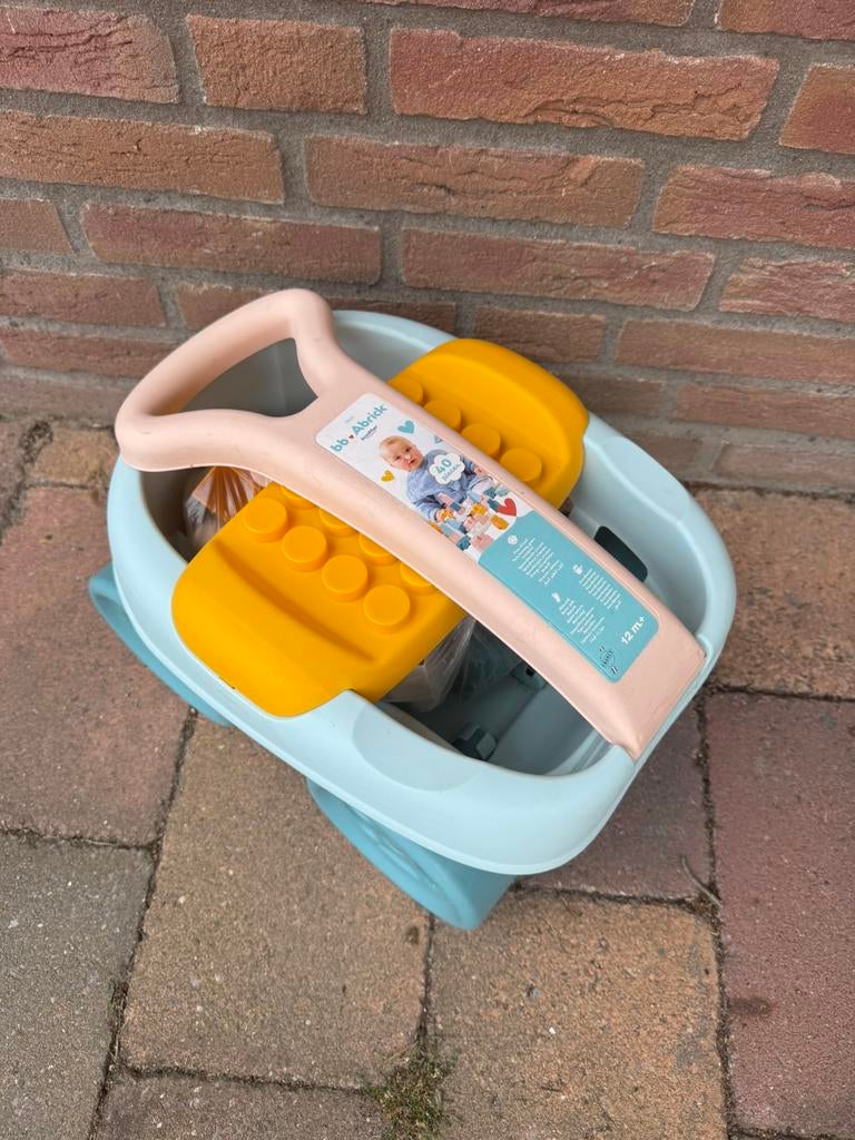 Speelgoed blokken met karretje 12+mnd, Ophalen of Verzenden, Gebruikt