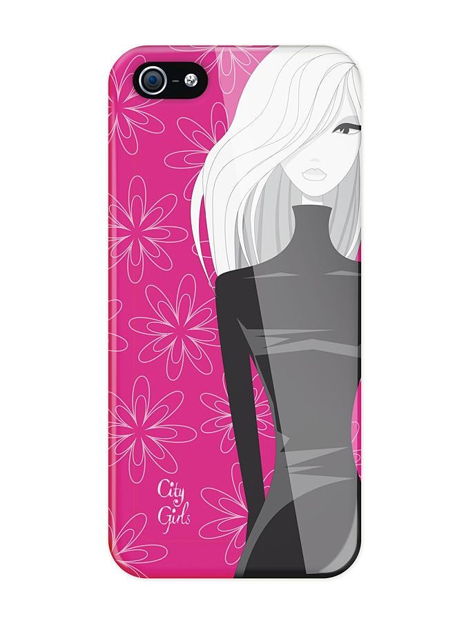 Hoesje voor iPhone 5 en 5S roze zwart Top Model, Telecommunicatie, Mobiele telefoons | Hoesjes en Frontjes | Apple iPhone, Ophalen of Verzenden