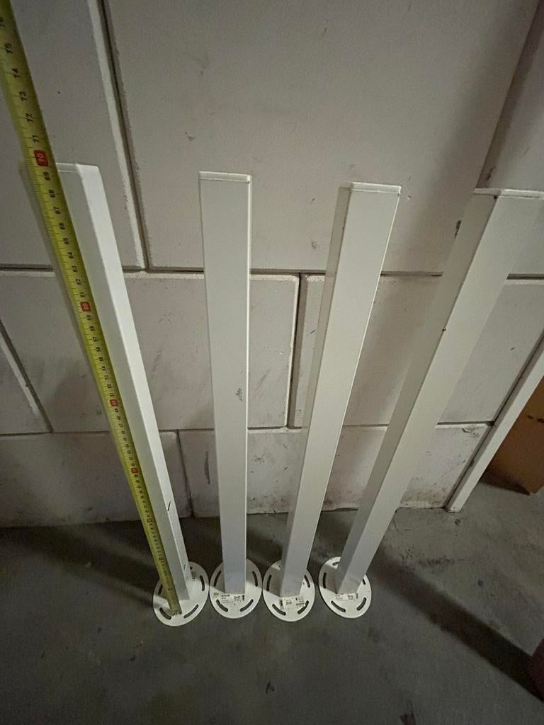 4x Tafelpoot, ikea, Godvin, 70cm hoog, Ophalen, Gebruikt, Rond, 50 tot 100 cm