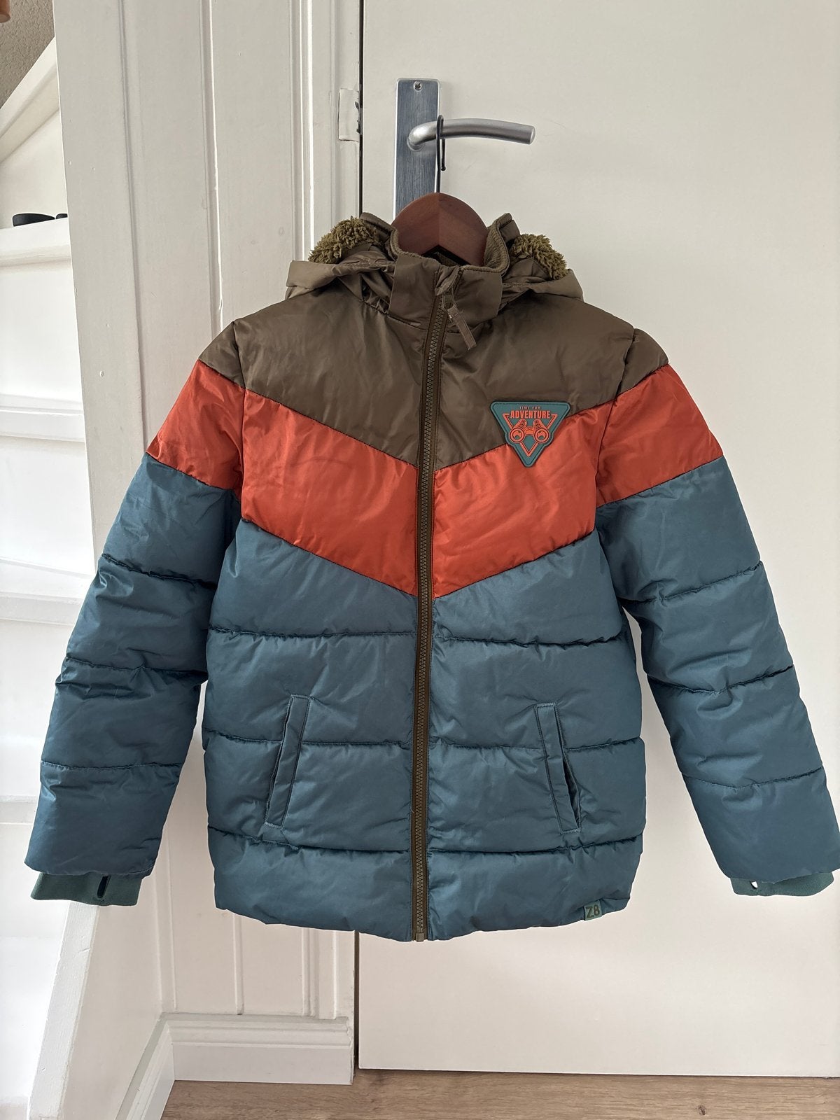 Z8 jongens jas mt 140/146 groen/donker oranje, Ophalen of Verzenden, Gebruikt, Jongen, Jas