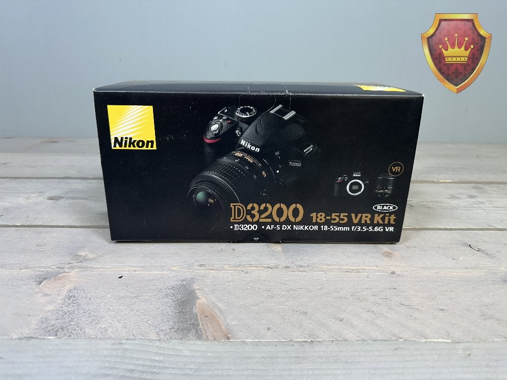 Nikon D3200 18-55mm VR Kit Zwart - Nieuw & Ongebruikt, Spiegelreflex, Nieuw, Ophalen of Verzenden, 24 megapixels