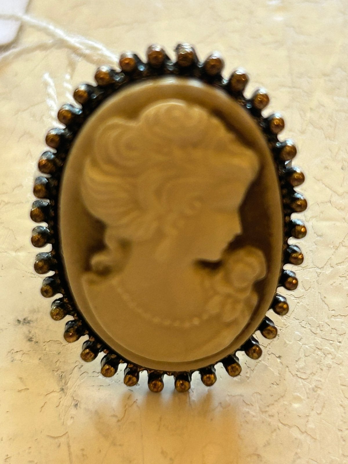 Prachtige Vintage Camee Ring – Klassieke Elegantie, Sieraden, Tassen en Uiterlijk, Ringen, Overige materialen, Camee, Gebruikt