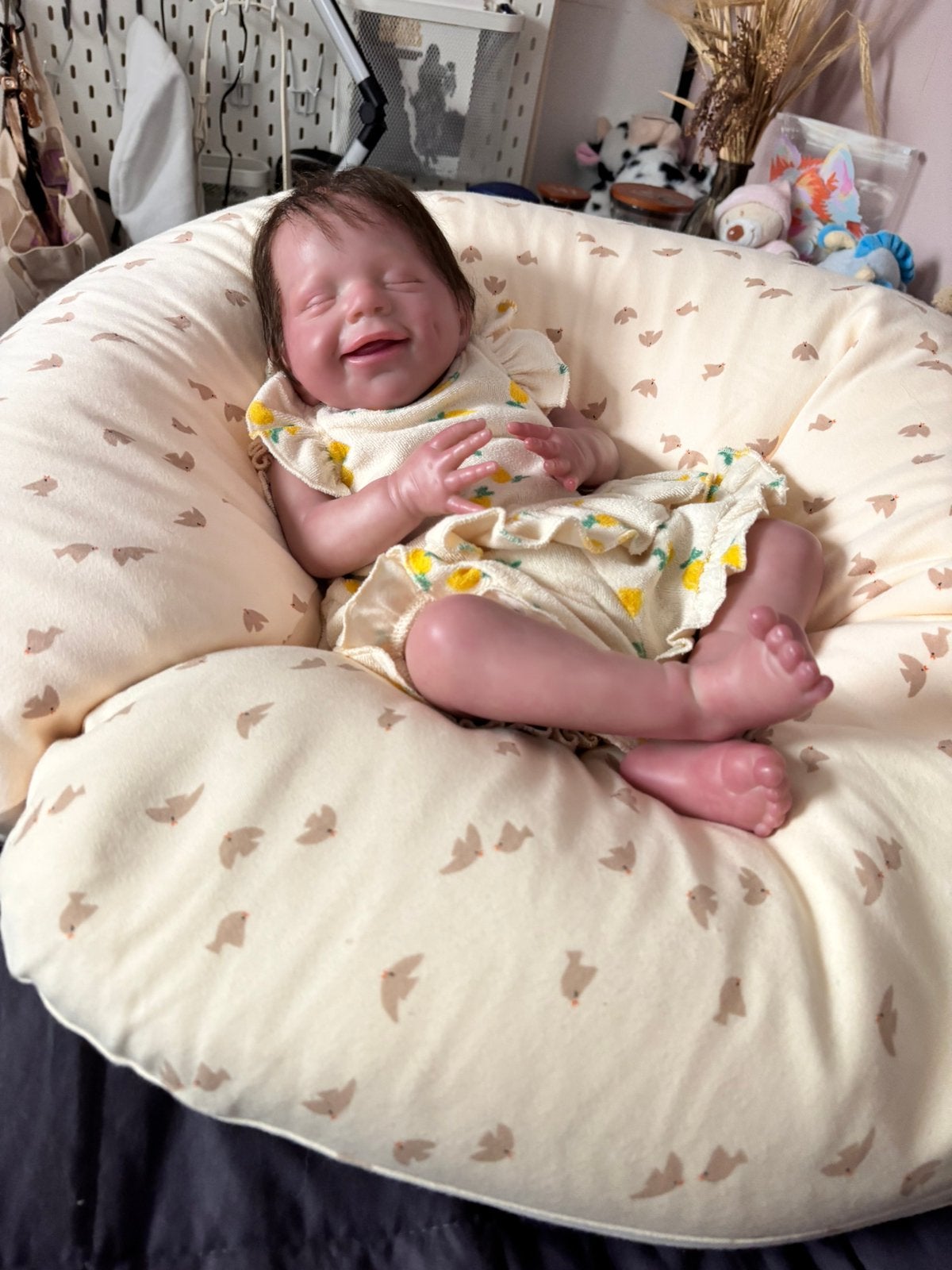 Reborn baby april, Ophalen of Verzenden, Nieuw, Pop, Levensecht of Reborn