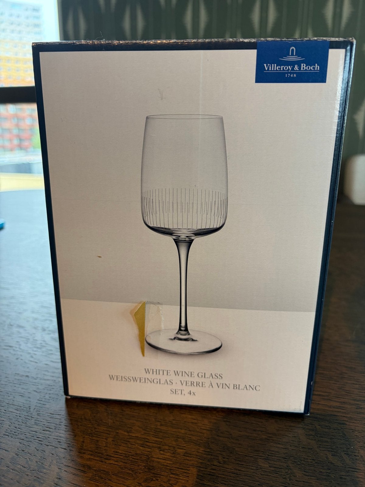 Villeroy & Boch Afina White Wijnglazen - Set van 4, Overige typen, Ophalen, Nieuw, Glas