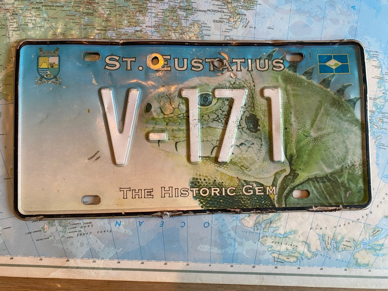 Kentekenplaat St. Eustatius 2024-2026 - The Historic Gem, Ophalen of Verzenden
