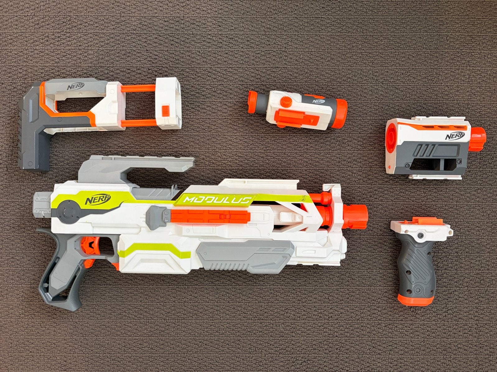 Nerf Modulus Blaster met accessoires, Ophalen, Gebruikt