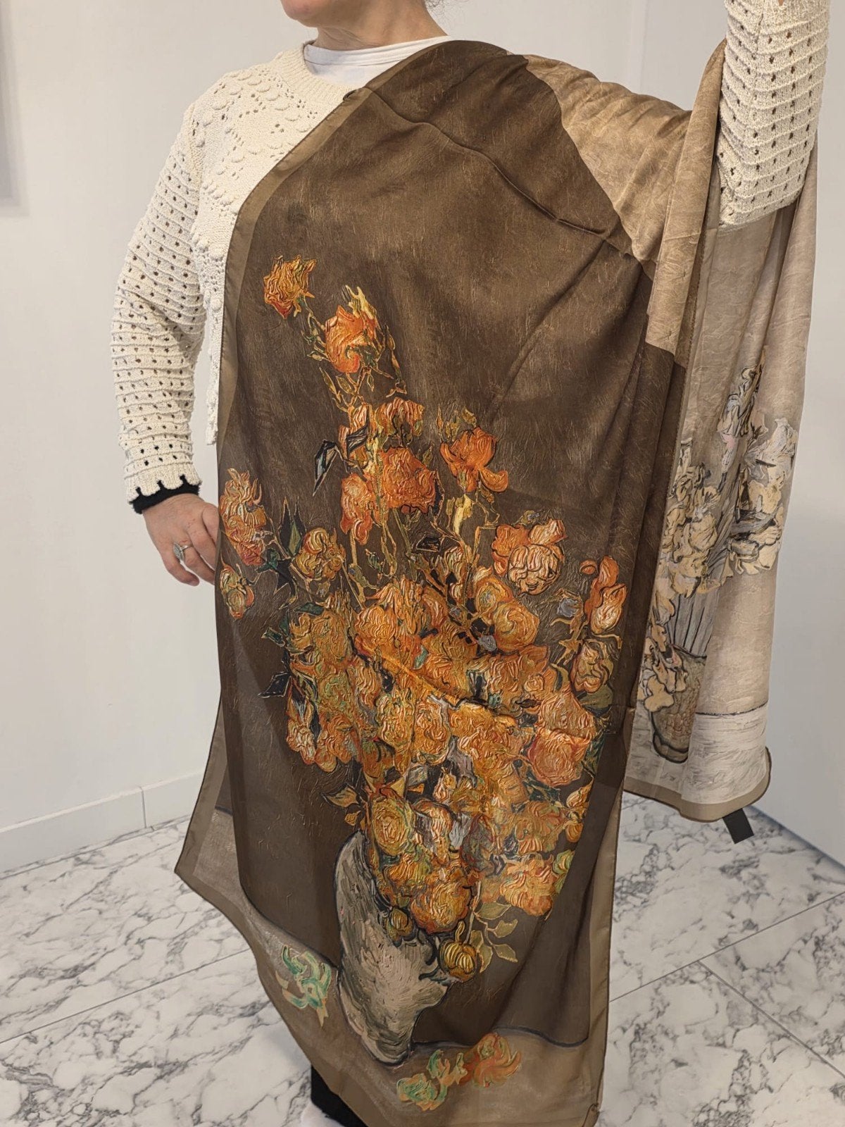 Sjaal, Ophalen of Verzenden, Zo goed als nieuw, Maat 46/48 (XL) of groter, Sjaal