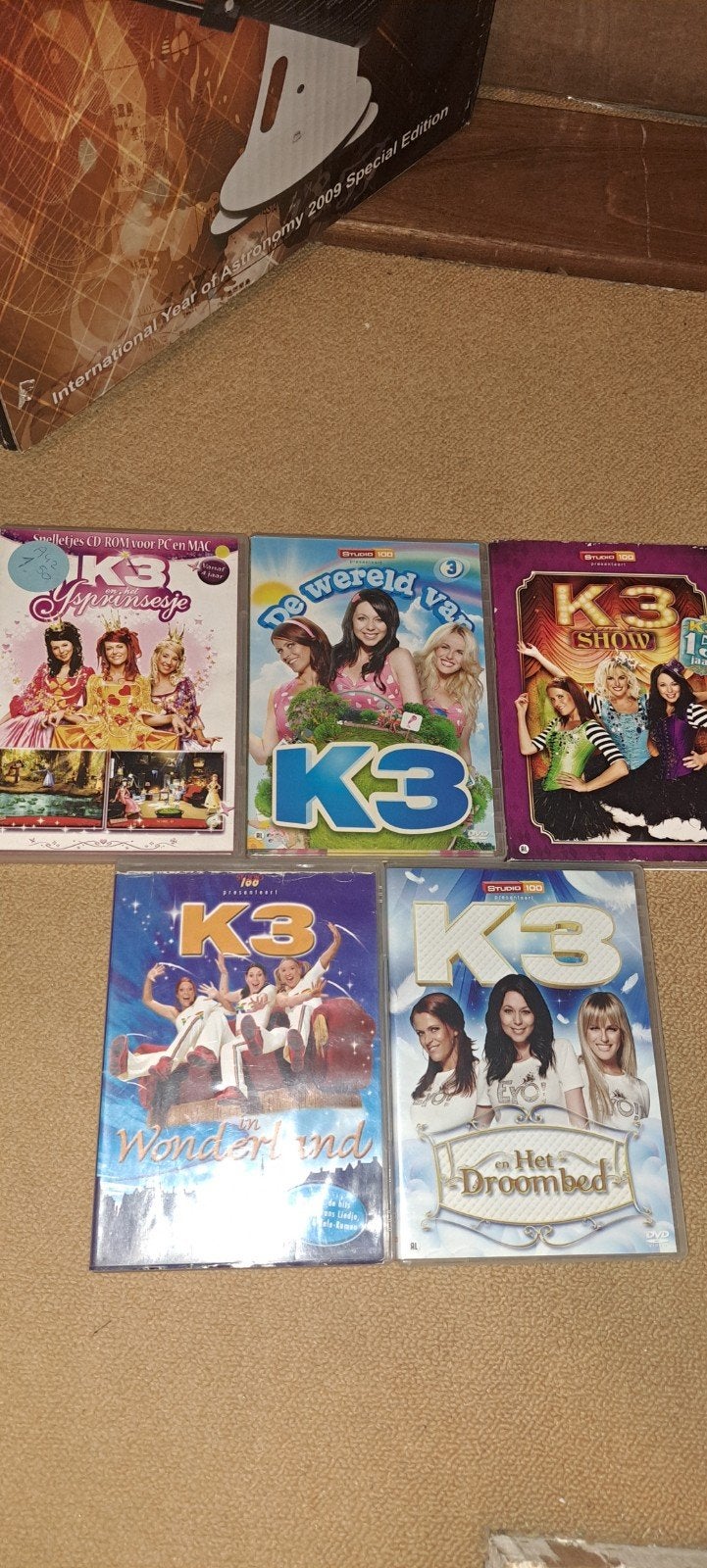K3 DVD Collectie: 5 Films en Shows, Gebruikt, Verzamelbox, Alle leeftijden, Familie
