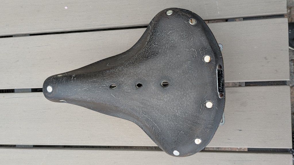 Klassiek vintage Brooks B66 S zadel leder (Dames), Gebruikt, Leer, Ophalen of Verzenden, Oldtimerfiets