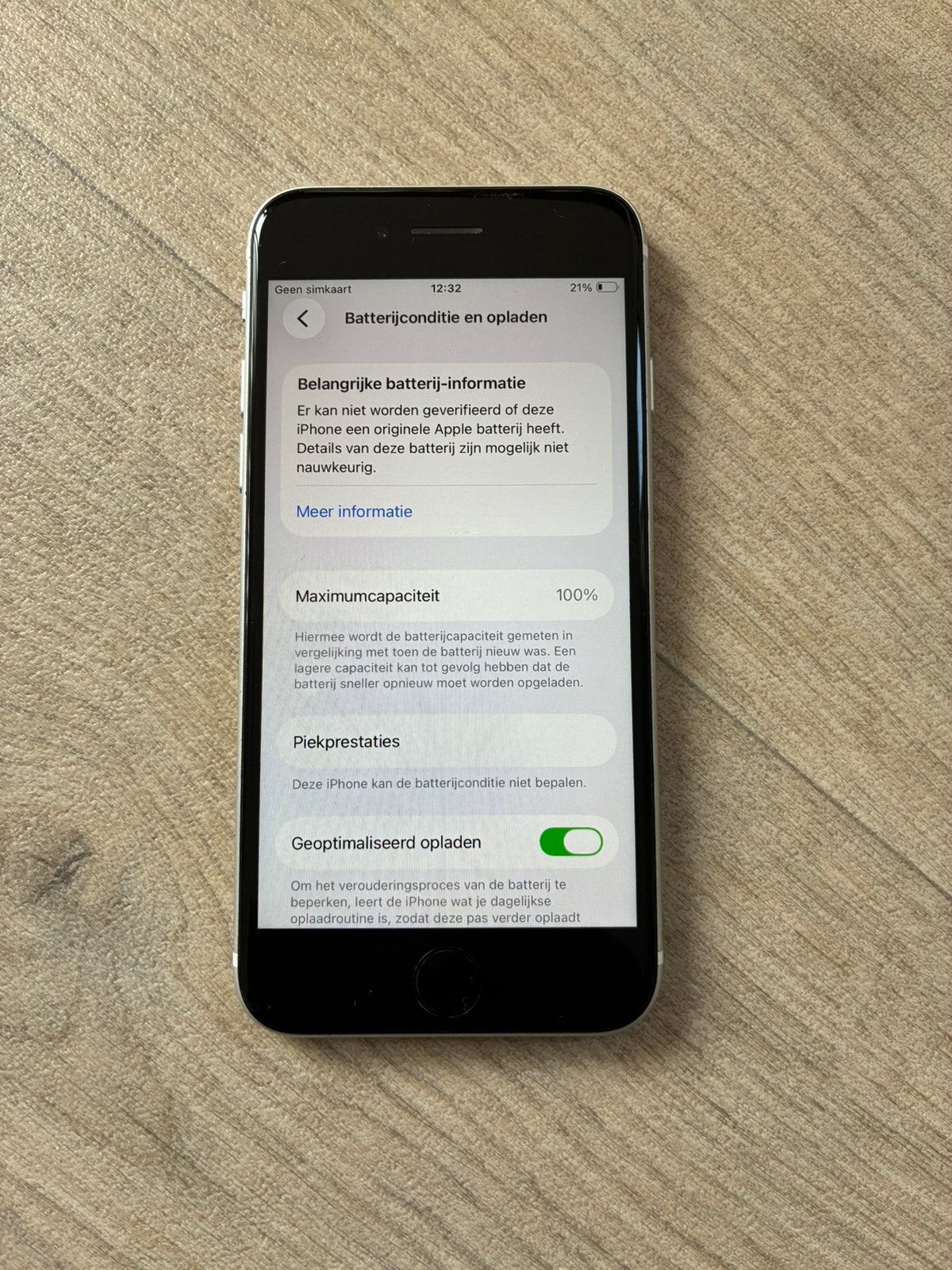 iPhone SE 2020 128gb 100%, Telecommunicatie, Mobiele telefoons | Apple iPhone, Ophalen, 128 GB, Wit, Zo goed als nieuw