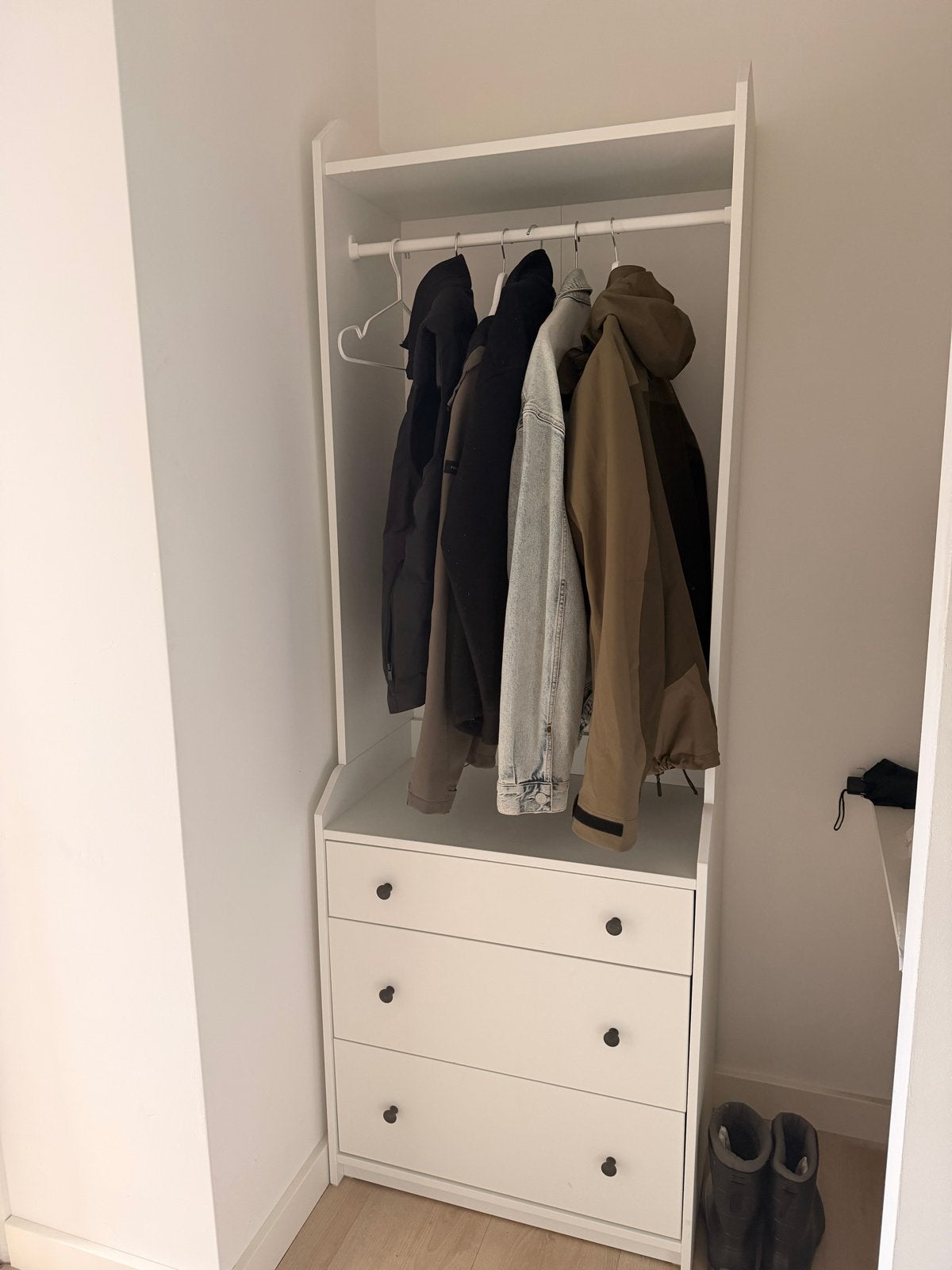 IKEA Halmeubel met lades en hangruimte - 200x70x46 cm, Ophalen, 200 cm of meer, 50 tot 100 cm, Zo goed als nieuw