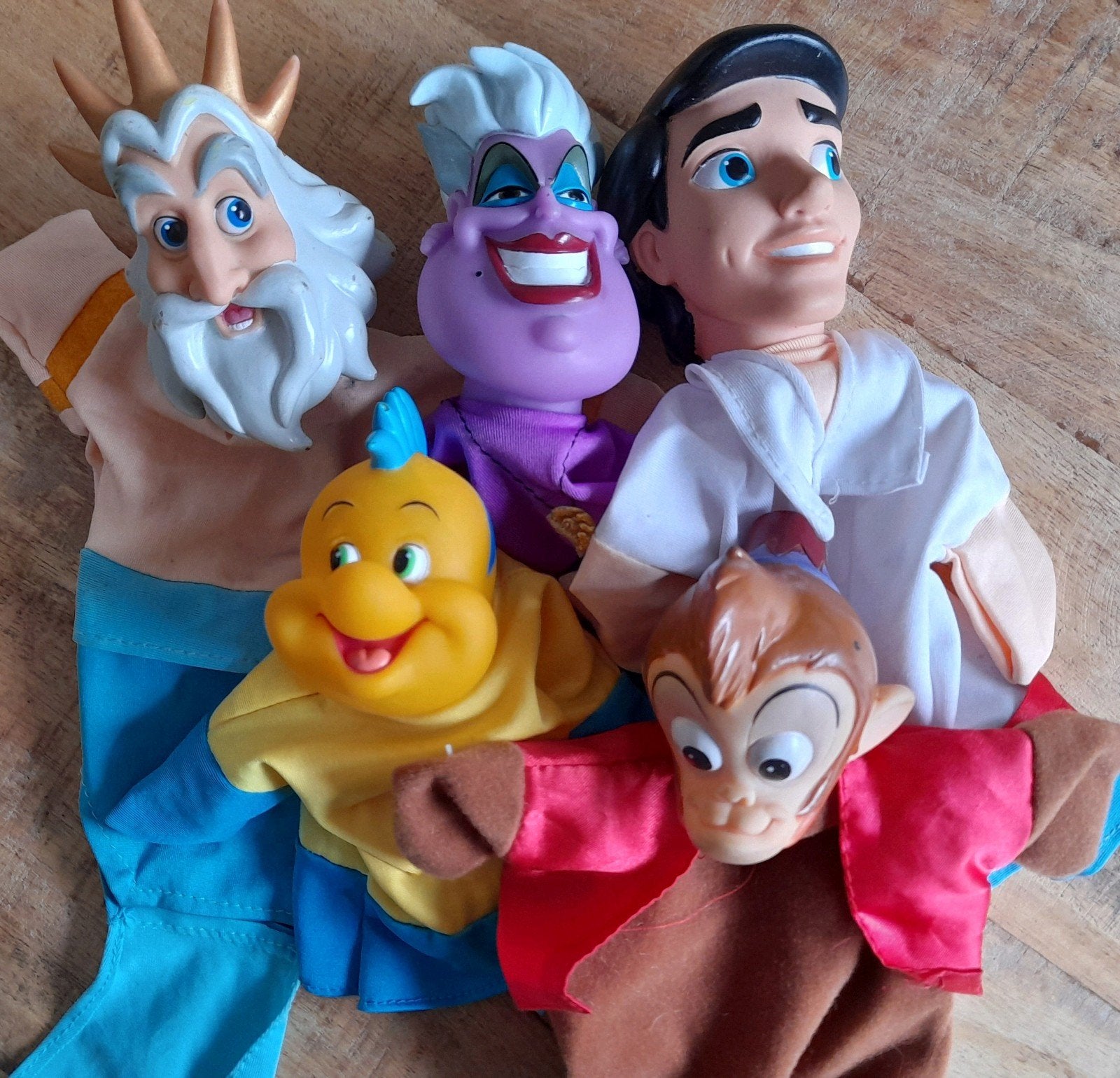 set van vijf Disney handpoppen Poppenkastpoppen, Ophalen of Verzenden, Overige typen