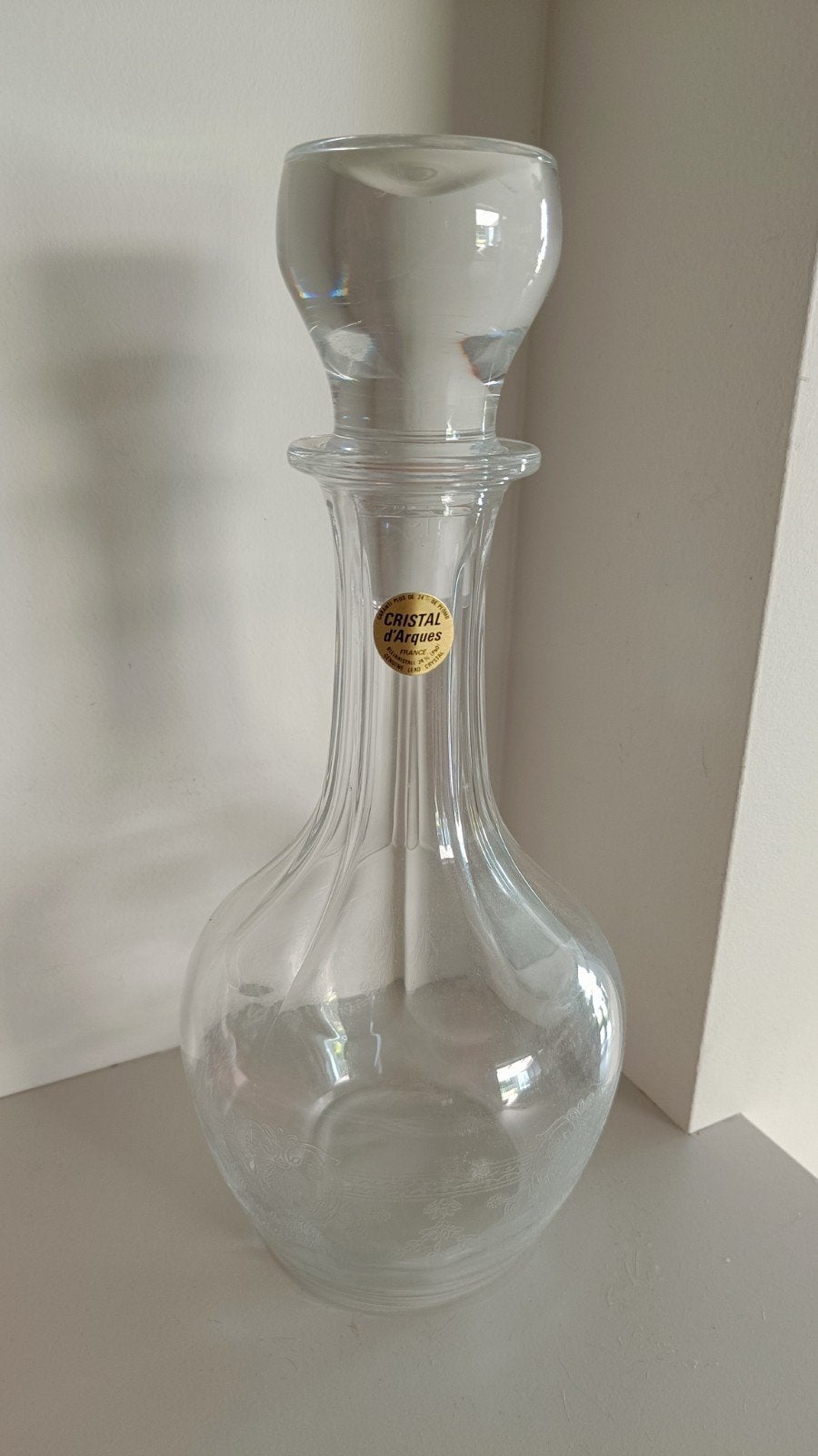 Cristal d'Arques karaf met stop, 24% loodkristal, Ophalen of Verzenden