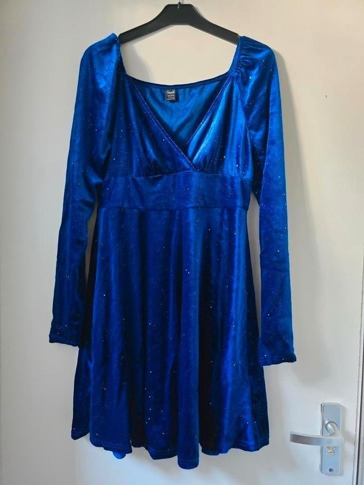 Feestjurk Cocktailjurk maat L 40/42, Kleding | Dames, Maat 38/40 (M), Blauw, Nieuw, Ophalen of Verzenden
