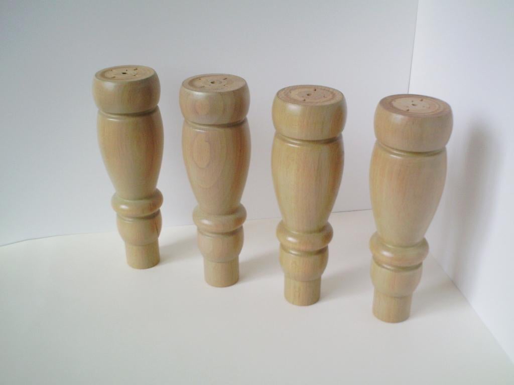 Meubelpoten - 4x - 550 beuken - steigerbeits wit gelakt., Huis en Inrichting, Woonaccessoires | Overige, Ophalen of Verzenden