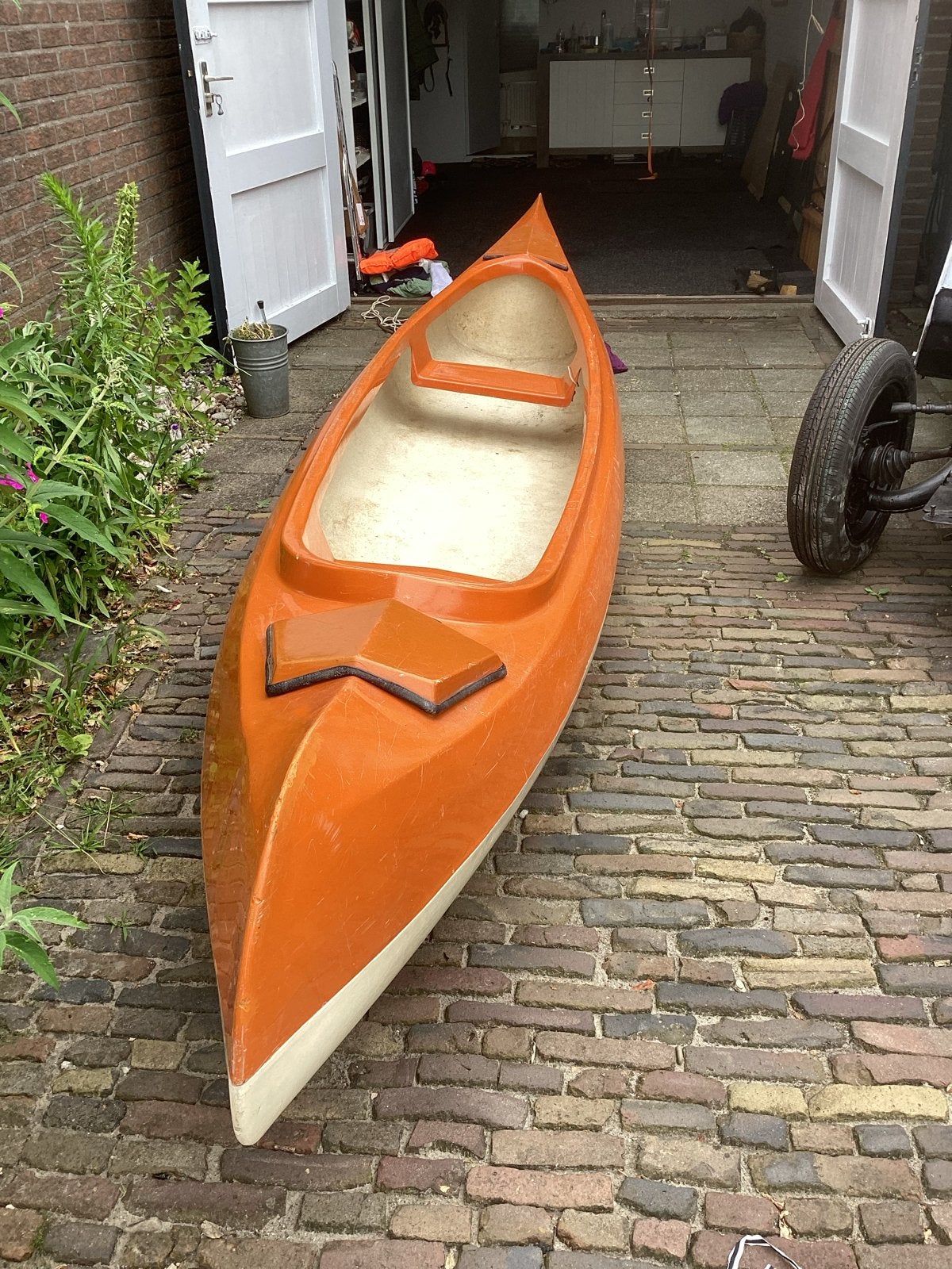 Stabiele Canadese kano voor 2 volwassenen + kind, incl. pedd, Watersport en Boten, Kano's, Gebruikt, Ophalen of Verzenden, Canadese kano of Open kano