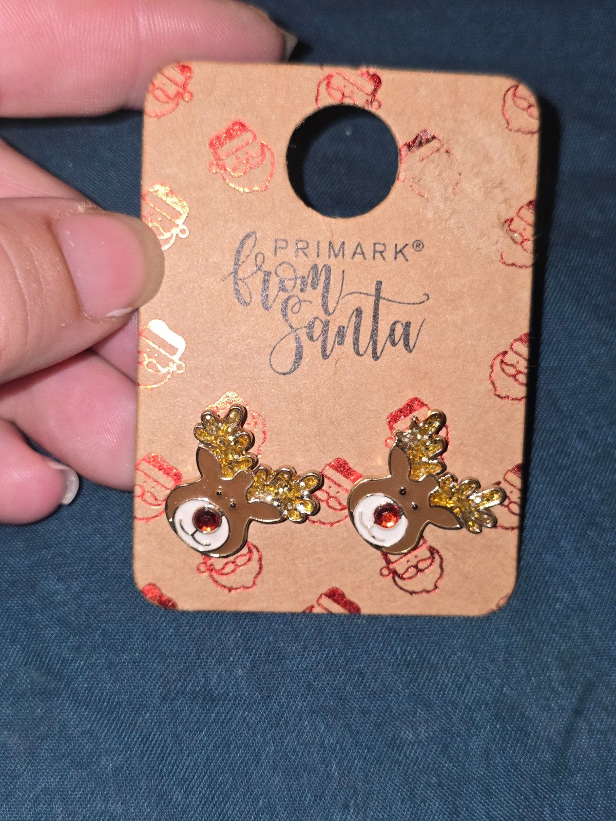 Schattige Primark kerstoorstekers rendier goud glitter, Sieraden, Tassen en Uiterlijk, Ophalen of Verzenden, Nieuw, Goud, Overige materialen