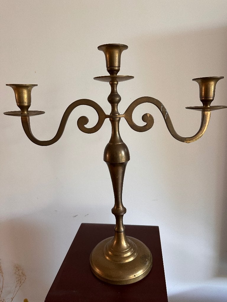 Candle holder / antique candelaar, Gebruikt, Ophalen of Verzenden, Metaal, Kandelaar