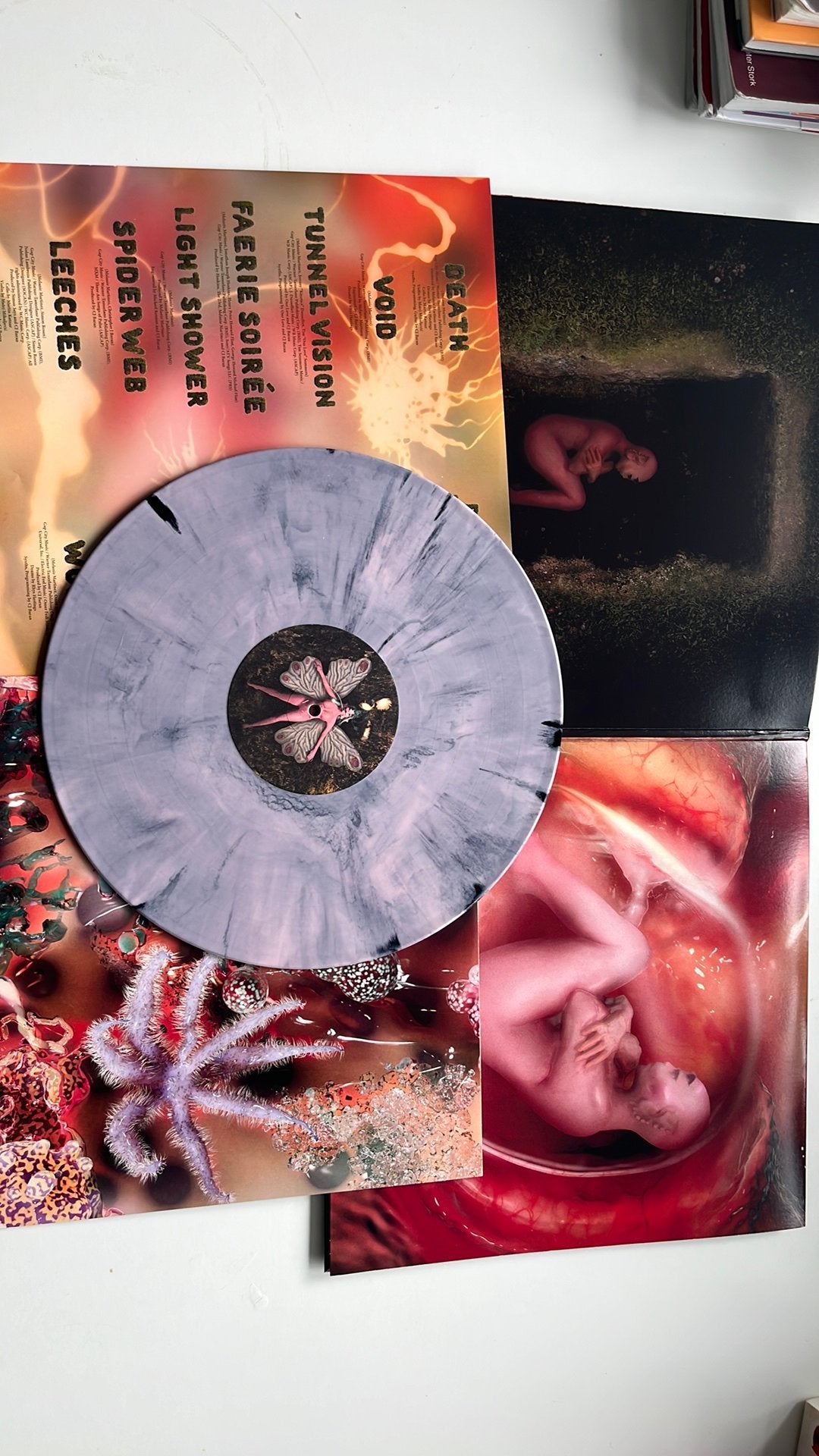 Melanie martinez portals limitededition black and pink swirl, Ophalen, Gebruikt, LP