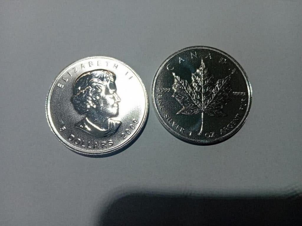 Maple leaf 2009 unc, Postzegels en Munten, Ophalen of Verzenden, Noord-Amerika, Losse munt, Zilver