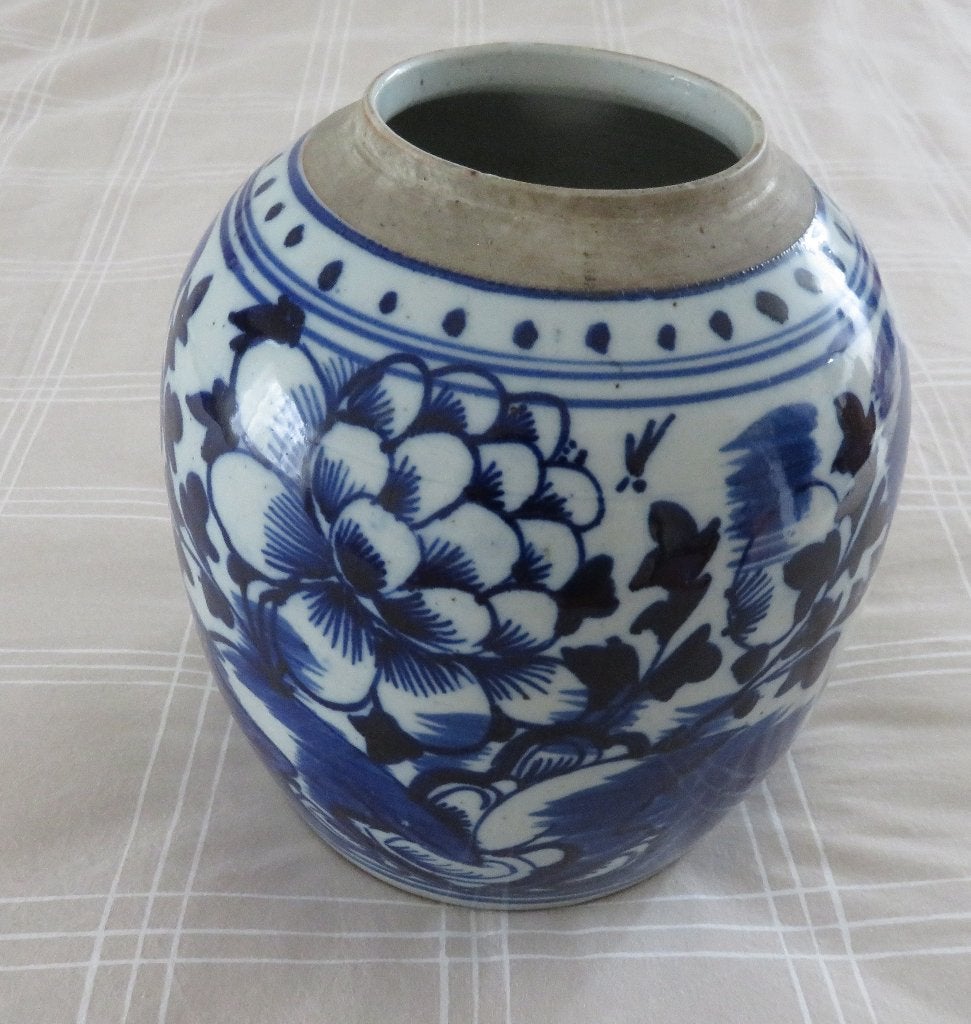 Te koop Grote antieke gemberpot   Blauwe gemberpot, Verzenden