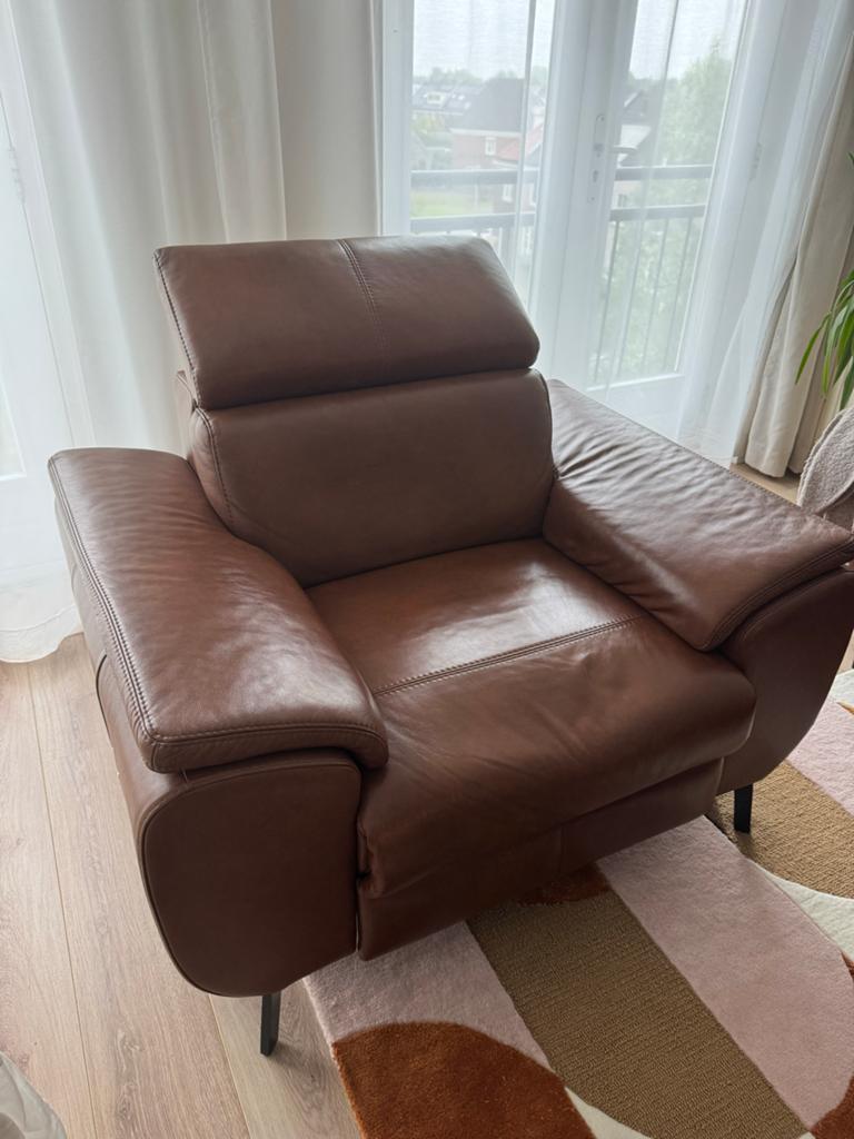 Henders & Hazel Napels Fauteuil, Ophalen, Gebruikt, 50 tot 75 cm, Leer
