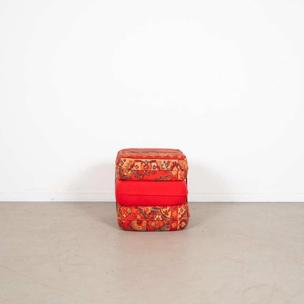 2x Fatboy Baboesjka Poef Rood/Oranje Stof, Huis en Inrichting, Banken | Voetenbanken en Poefen, Niet ingevuld, Minder dan 50 cm