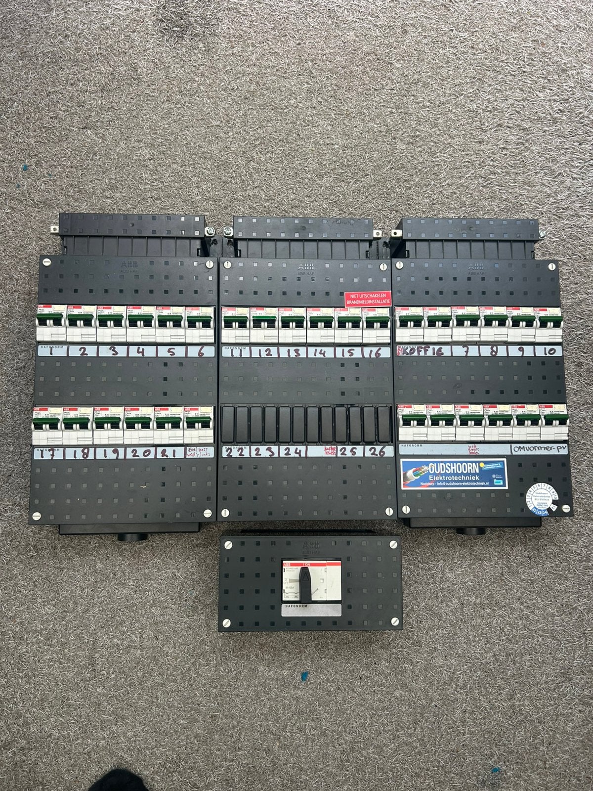 Abb groepenkast 3 fase, Ophalen of Verzenden, Gebruikt, Overige typen