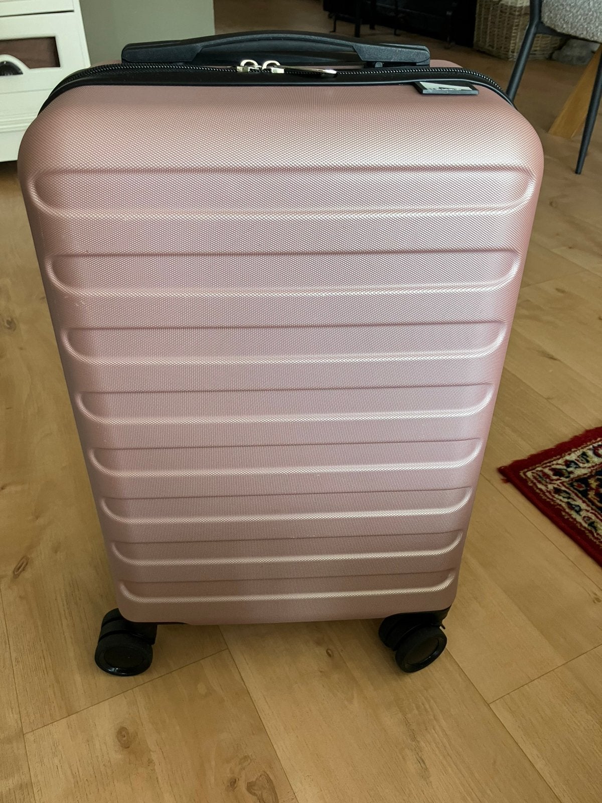 Nohrd handbagage koffer roze/goud, 1x gebruikt, Sieraden, Tassen en Uiterlijk, Koffers, Wieltjes, 50 tot 60 cm, Hard kunststof