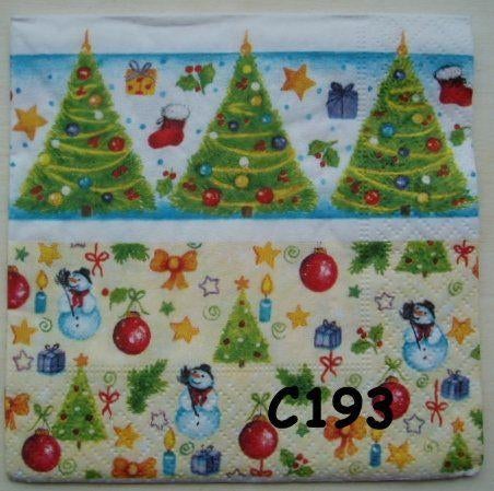 Servetten decoupage/bullet journal * Kerst C193x  - C194x, Verzenden, Nieuw