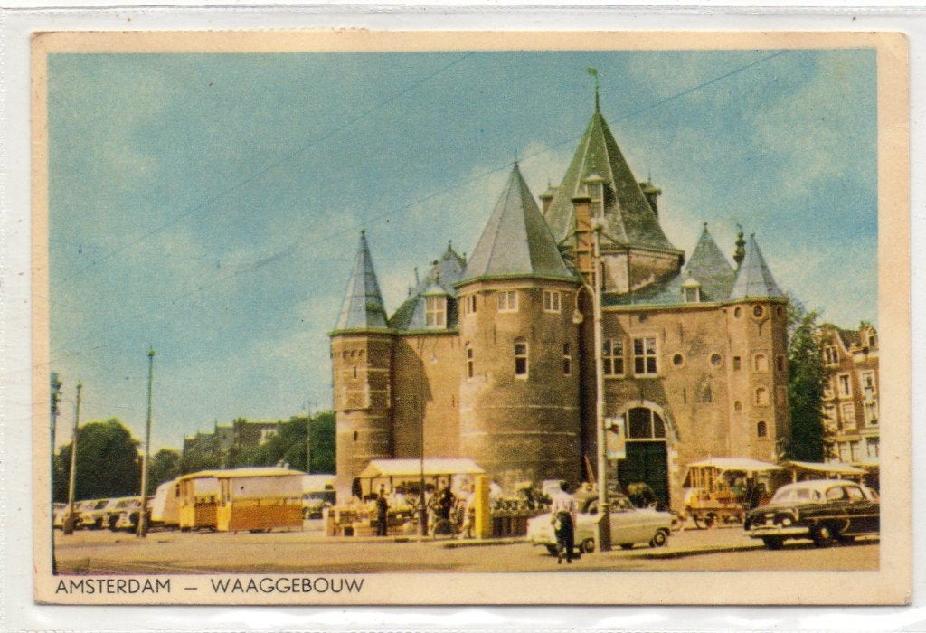 Amsterdam Waaggebouw, Ophalen of Verzenden, Voor 1920, Gelopen, Noord-Holland