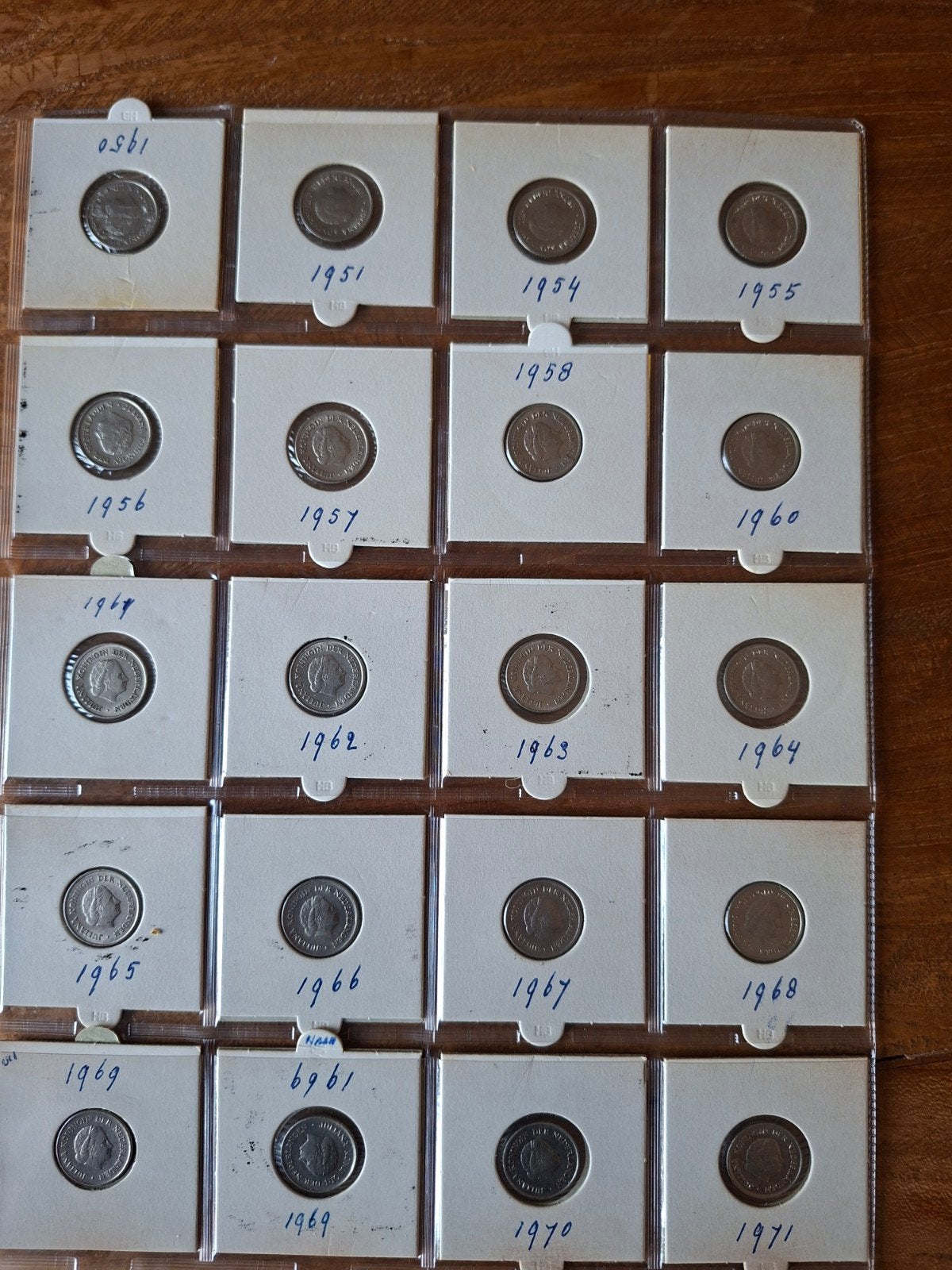 Verzameling Nederlandse 25 cent munten (1951-1971) 15, Ophalen of Verzenden, Koningin Juliana, 25 cent, Setje