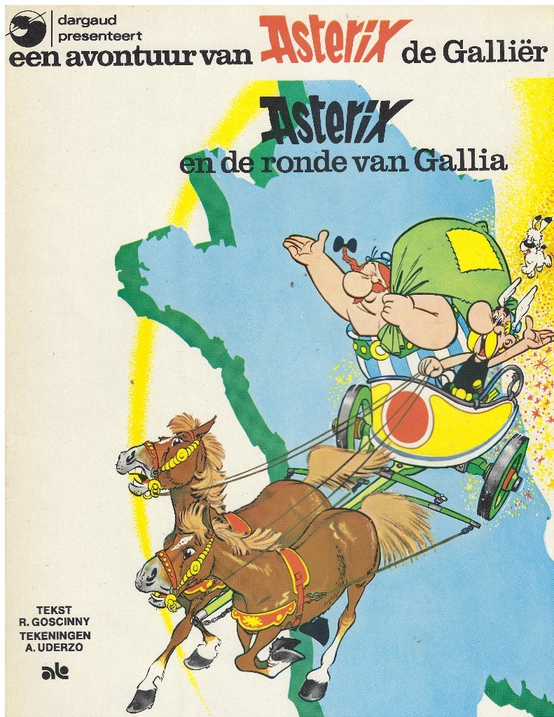Asterix en de Ronde van Gallia 1e druk 1970, Gelezen, René Goscinny, Albert Uderzo, Eén stripboek, Ophalen of Verzenden