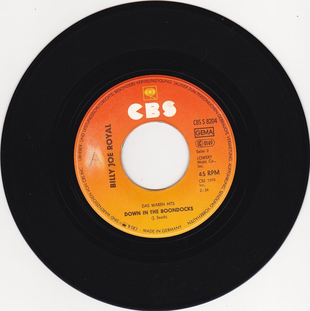Billy Joe Royal - Down In The Boondocks 7", Ophalen of Verzenden, Gebruikt, 7 inch, Pop