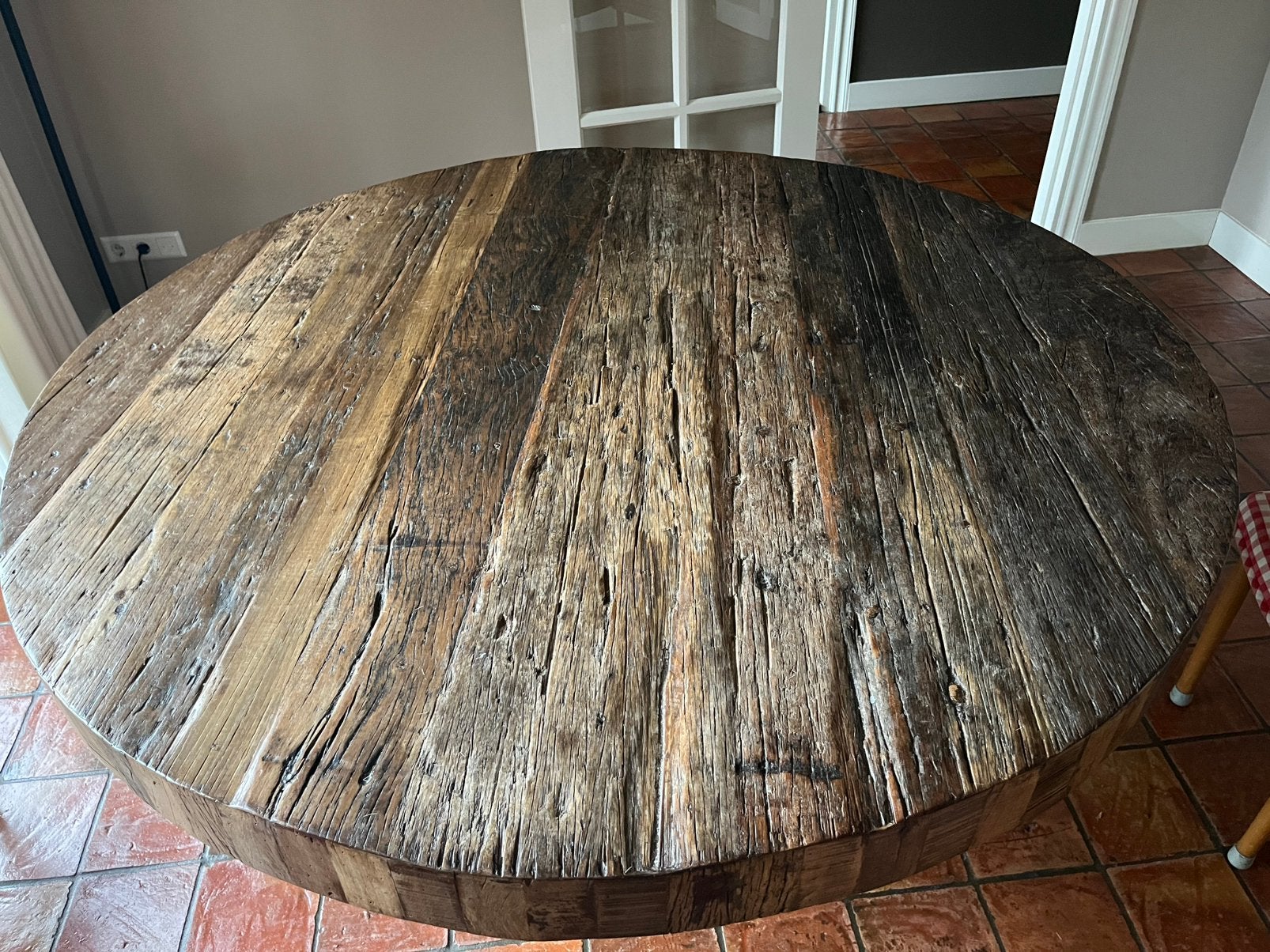 Eettafel 160 doorsnee, Ophalen, Zo goed als nieuw, Rond, 150 tot 200 cm