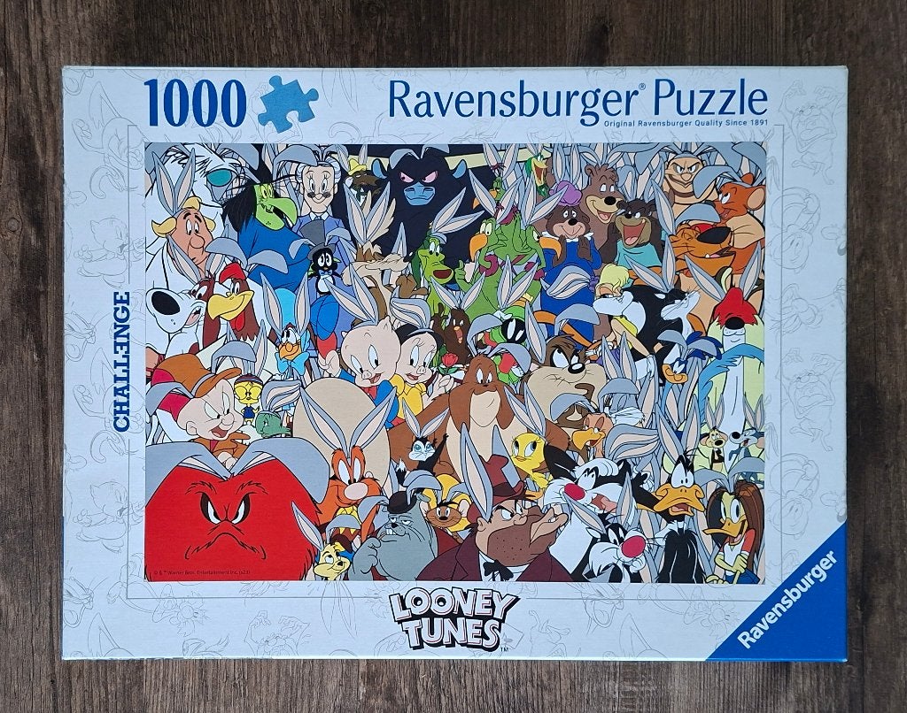Puzzel van Ravensburger Challenge Looney Tunes, 1000 Stukjes, Ophalen of Verzenden, 500 t/m 1500 stukjes, Zo goed als nieuw, Legpuzzel