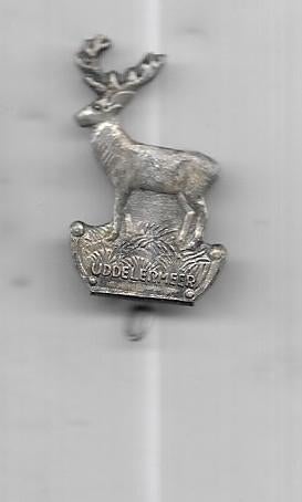 UDDELERMEER HERTEN BROCHE SPELD, Ophalen of Verzenden, Gebruikt, Stad of Land, Speldje of Pin