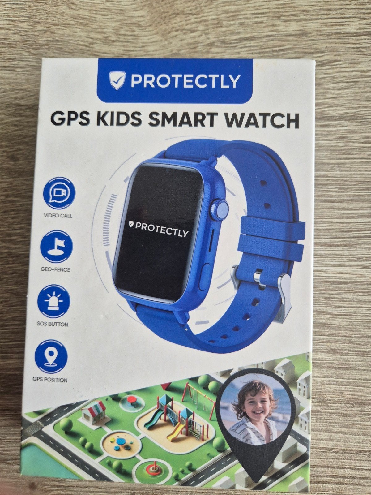 Protectly GPS Kids Smartwatch - Blauw, Ophalen of Verzenden, Gebruikt, Blauw, Jongen of Meisje