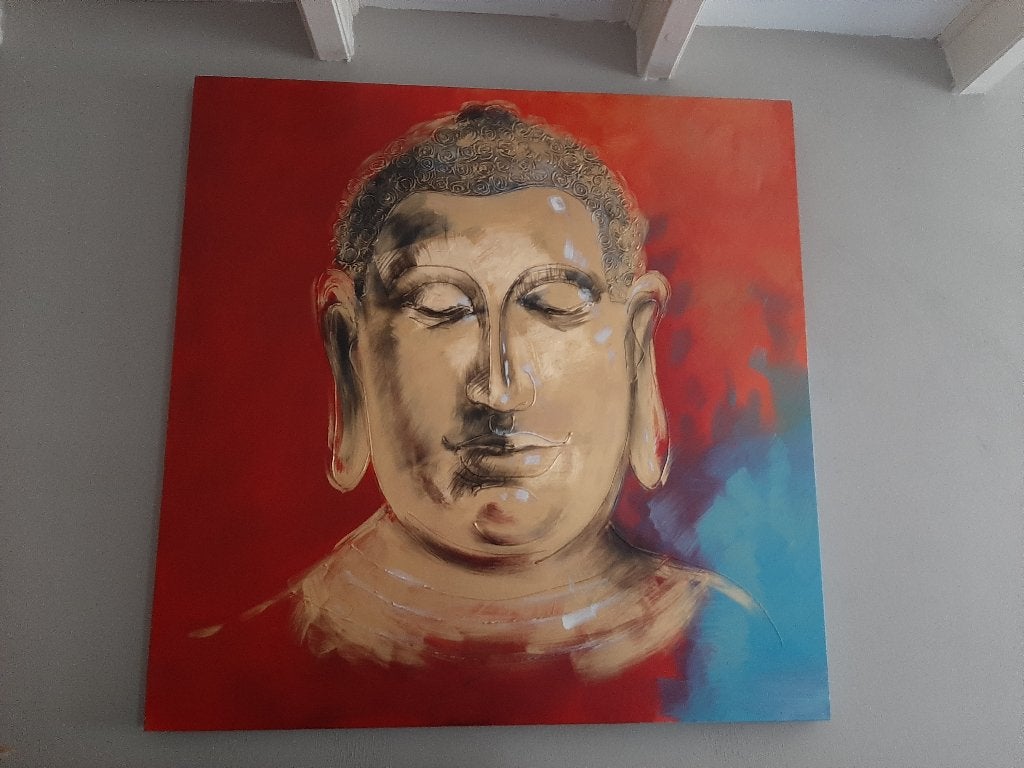 Boedha schilderij, Parama, Huis en Inrichting, Woonaccessoires | Schilderijen, Tekeningen en Foto's, Ophalen, Nieuw, 100 tot 125 cm