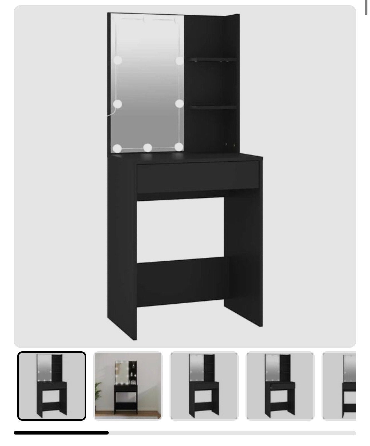 Hollywood Make-up Tafel met verlichting & Spiegel nieuw!, Ophalen, Minder dan 50 cm, 100 tot 150 cm, Nieuw