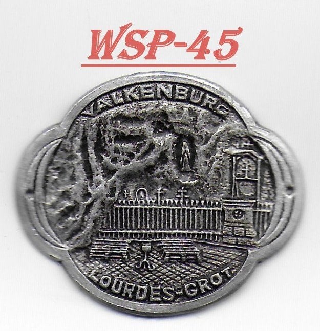 WSP-45 wandelstokplaatje: Valkenburg - Lourdes Grot, Ophalen of Verzenden, Zo goed als nieuw