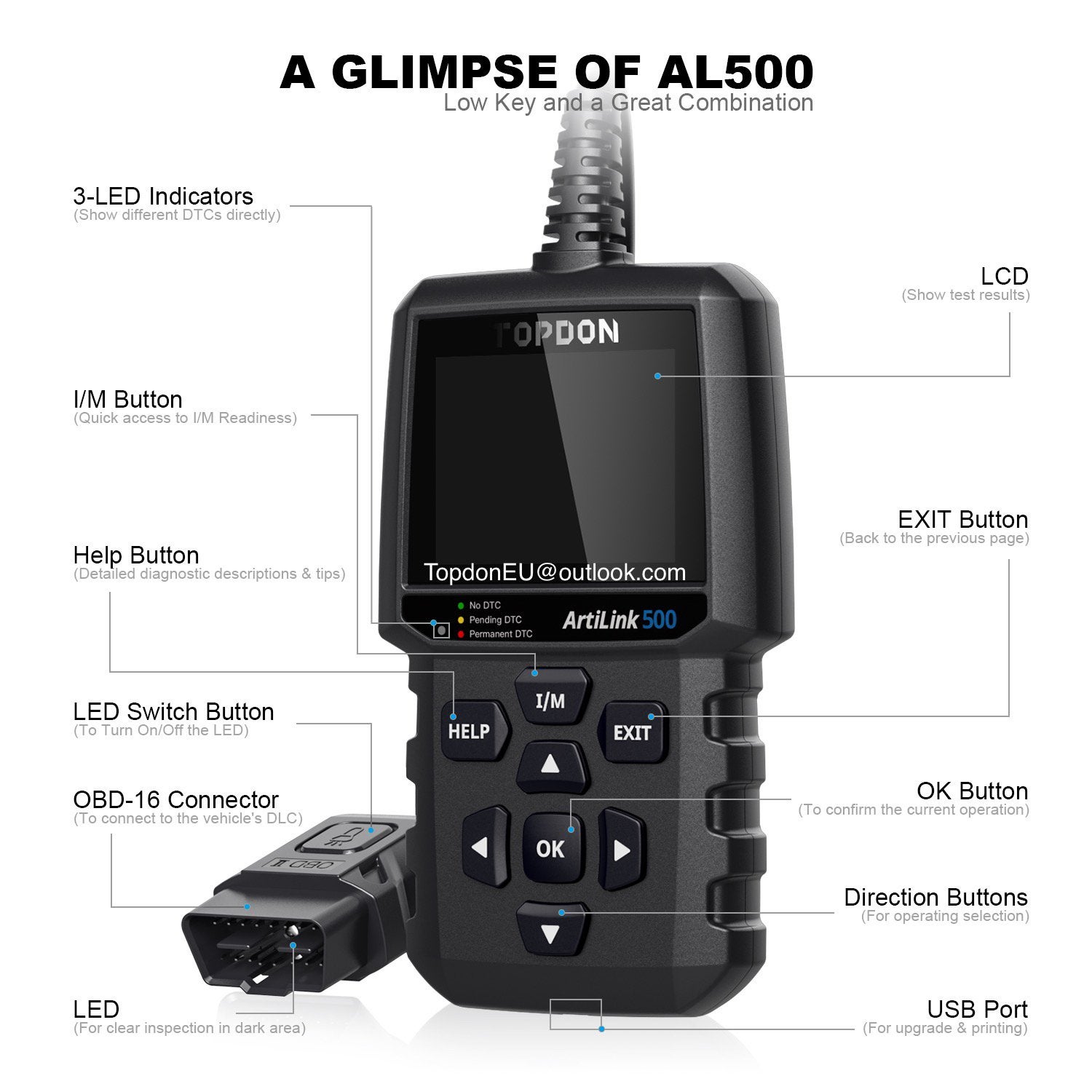 TOPDON ArtiLink 500 diagnose reset gereedschap, Ophalen of Verzenden