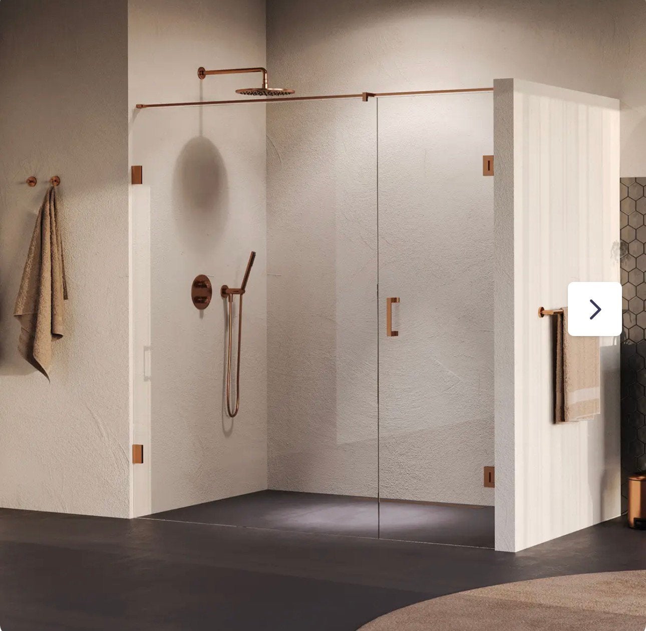 Luxe Brauer Douchedeur Koper – Nieuw – Van €1.200 naar €500, Ophalen, Nieuw