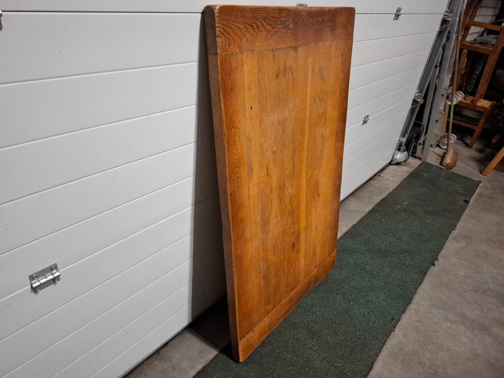 Vintage Oud Frans Eiken tafelblad 130x80 erg gaaf! Kijk oms, Doe-het-zelf en Verbouw, Hout en Planken, Ophalen, Gebruikt, Eiken