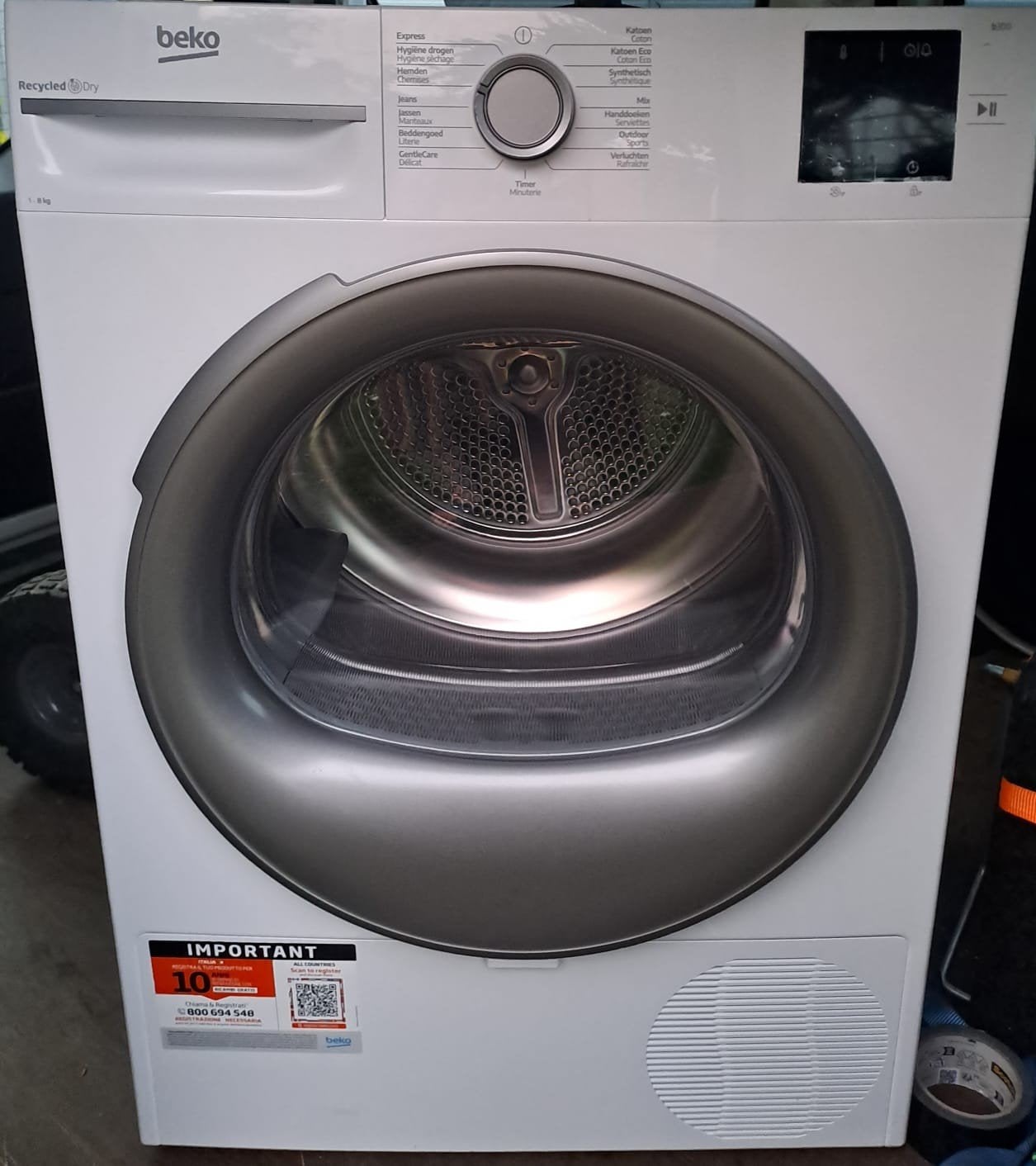 Bijna nieuwe Warmtepomp/Condensdroger ( Beko ), Ophalen of Verzenden