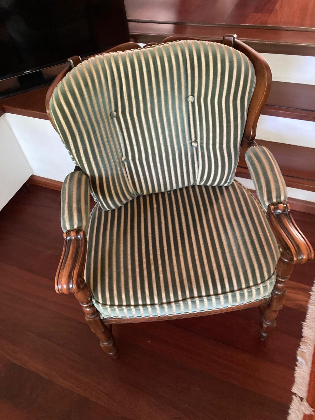 Klassieke Louis-Philippe Fauteuil, Ophalen, 75 tot 100 cm, Zo goed als nieuw, 50 tot 75 cm