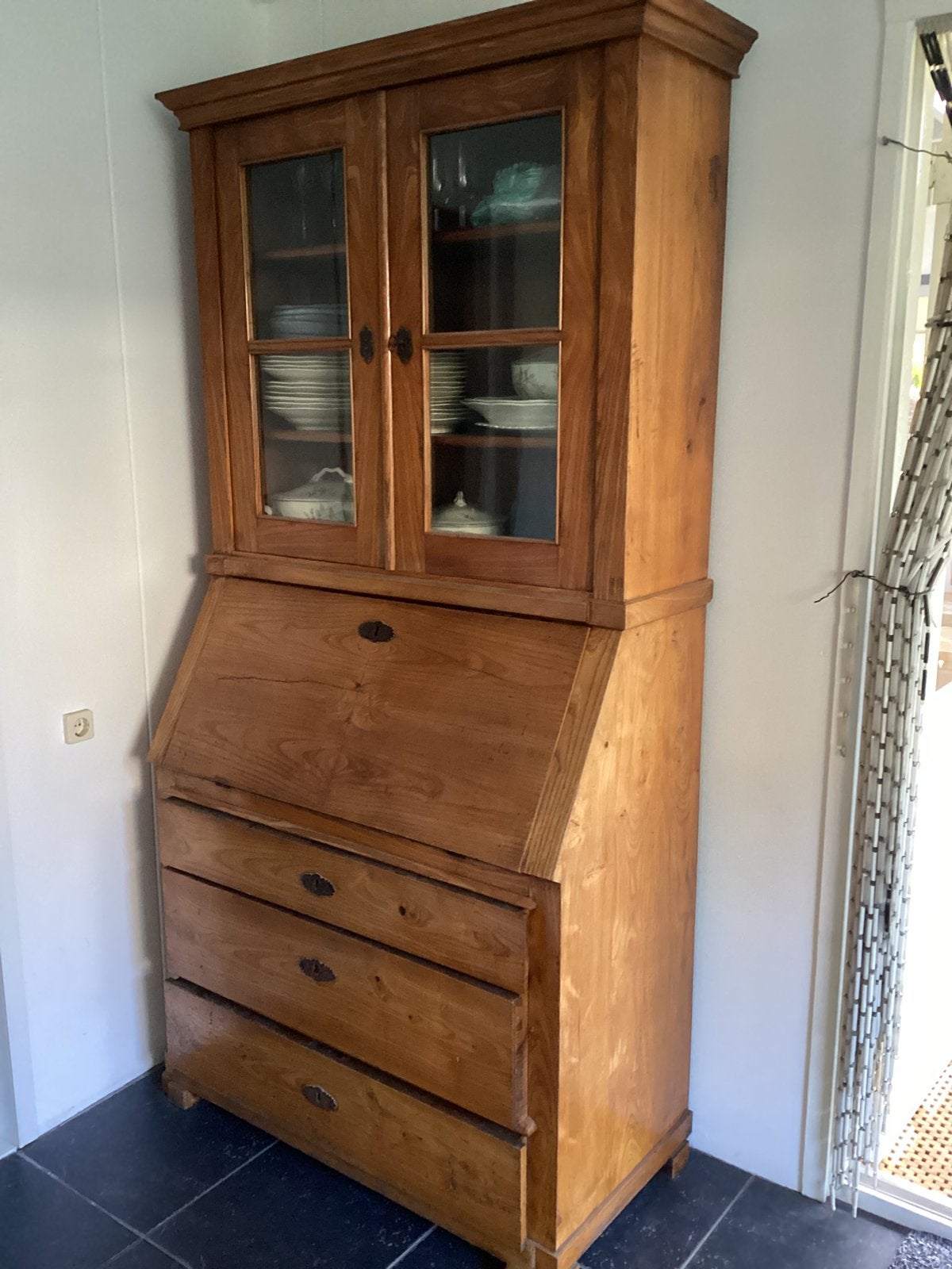 Antieke essenhouten secretaire, Antiek en Kunst, Ophalen